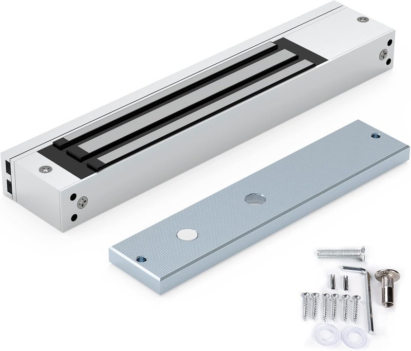 GERSIK Magnetic Lock, 600LBS 280kg Holding Force Electromagnetic Lock, DC 12V Fail-Safe Mode Access Control System, Outswing Door Security - Image 1